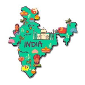 Store india map magnet