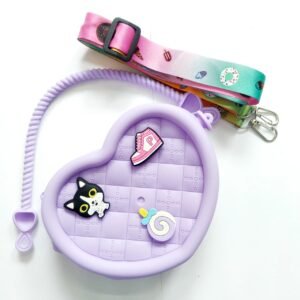 silicon heart crossbody bag yellow (copy)